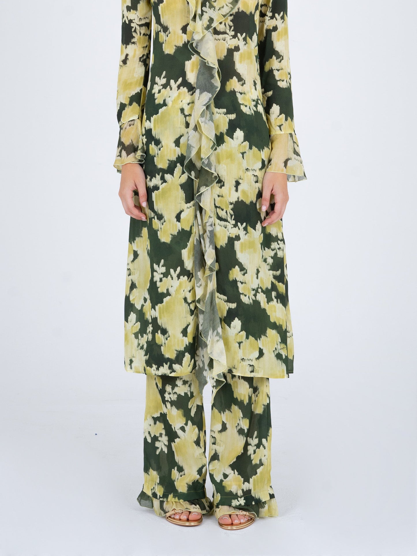 Lime Lagoon Flower Print Pants