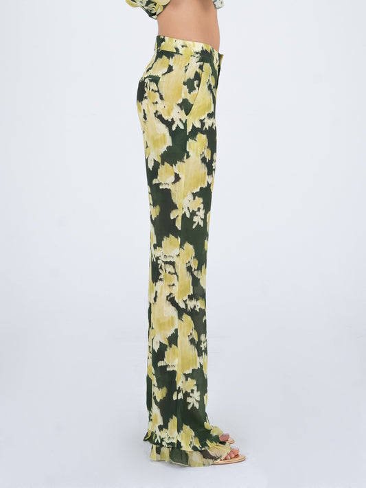 Lime Lagoon Flower Print Pants