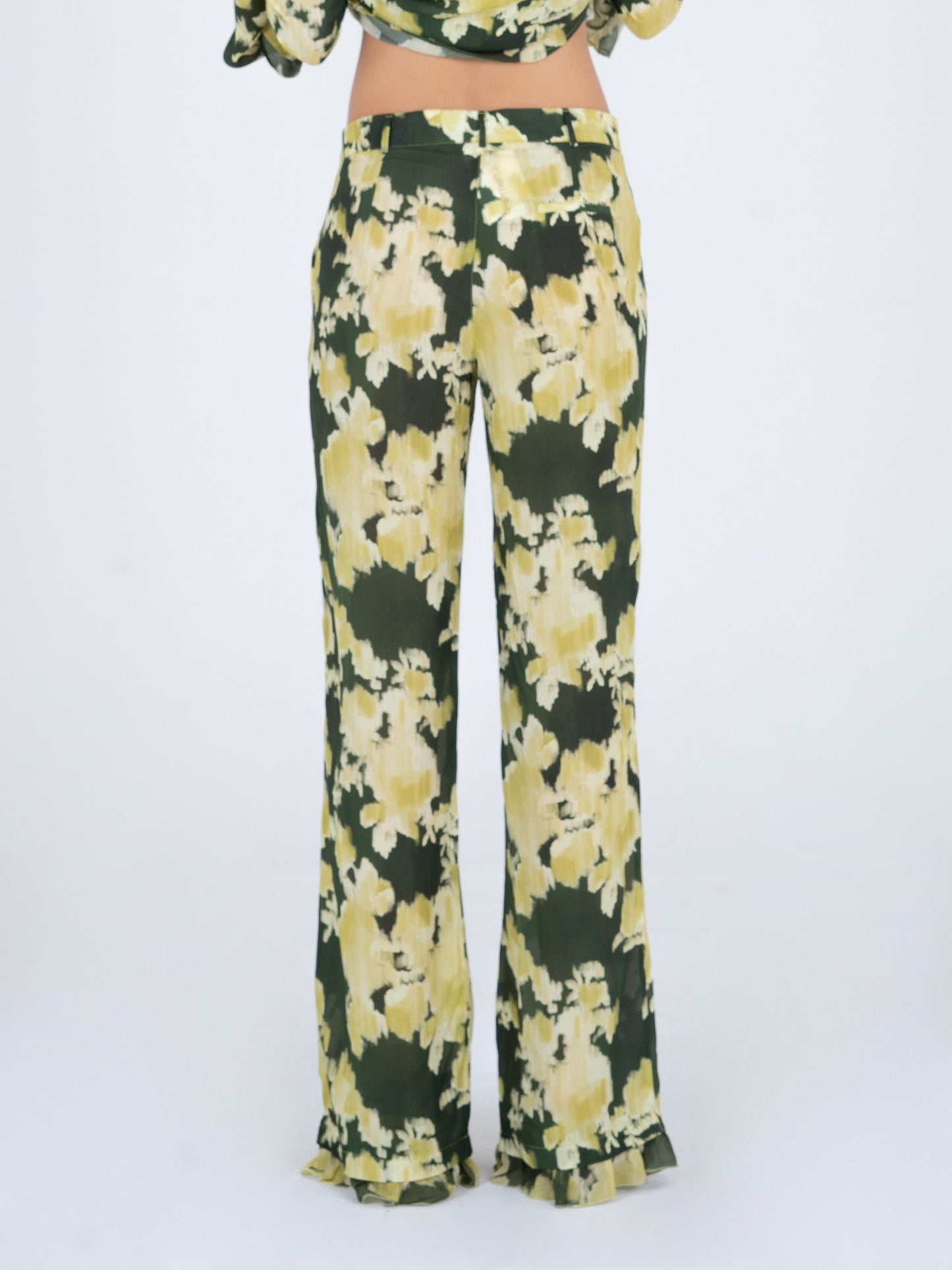Lime Lagoon Flower Print Pants