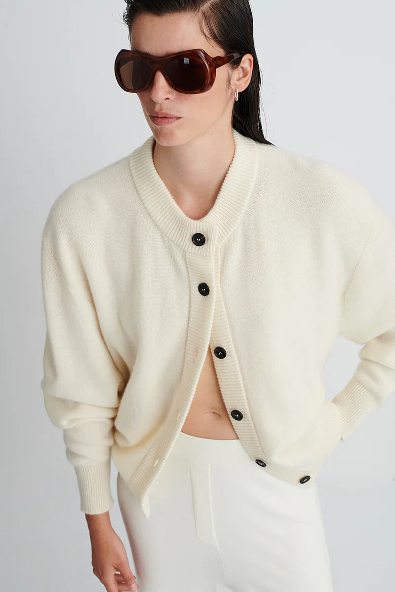 CASHMERE KNIT BOMBER JACKET