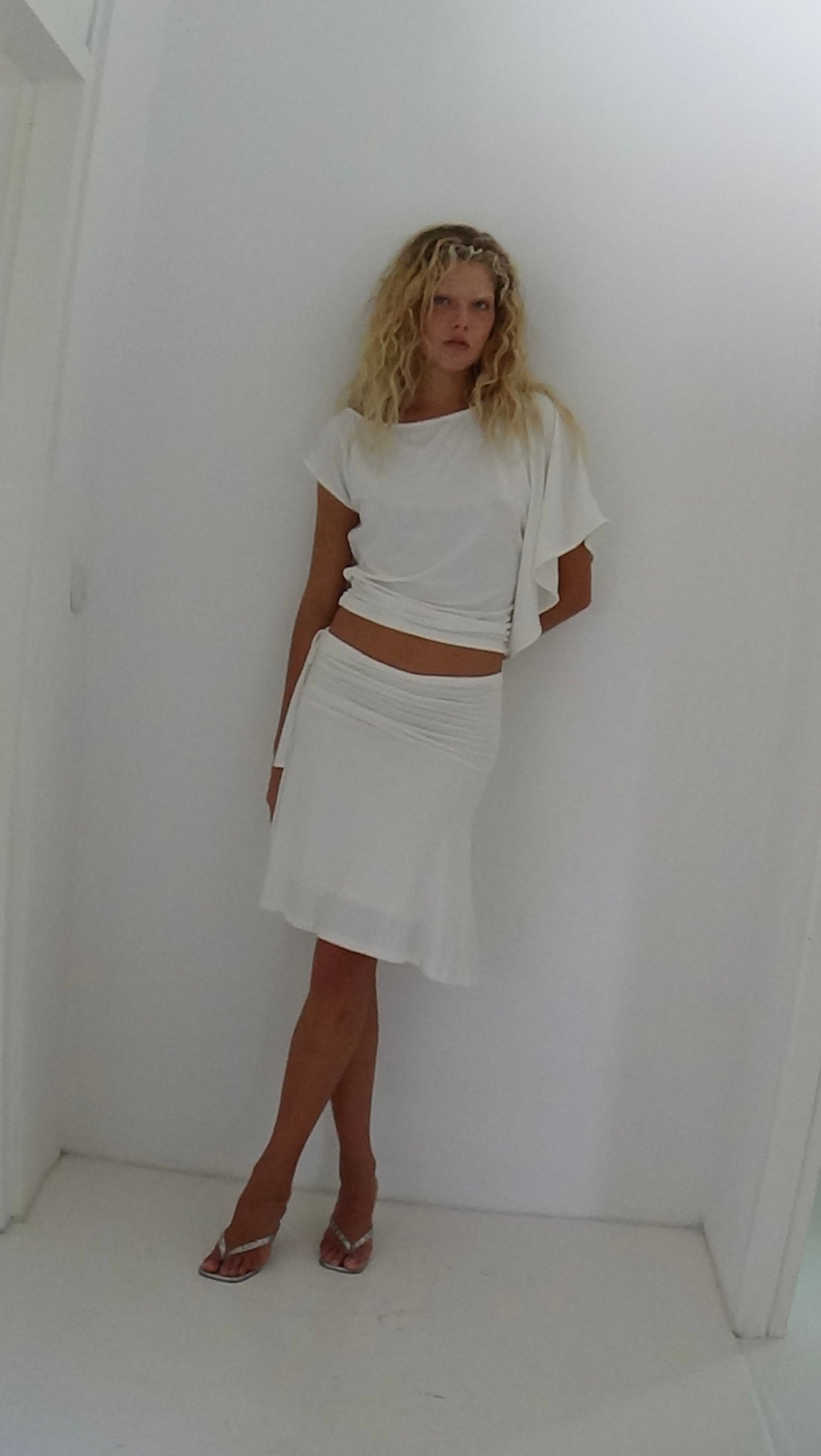 Gaia Skirt White