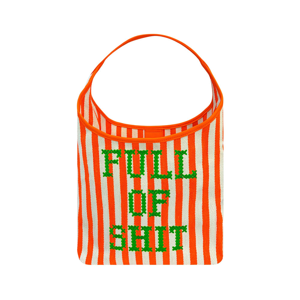 Orange Canvas Full Of Shit Bag