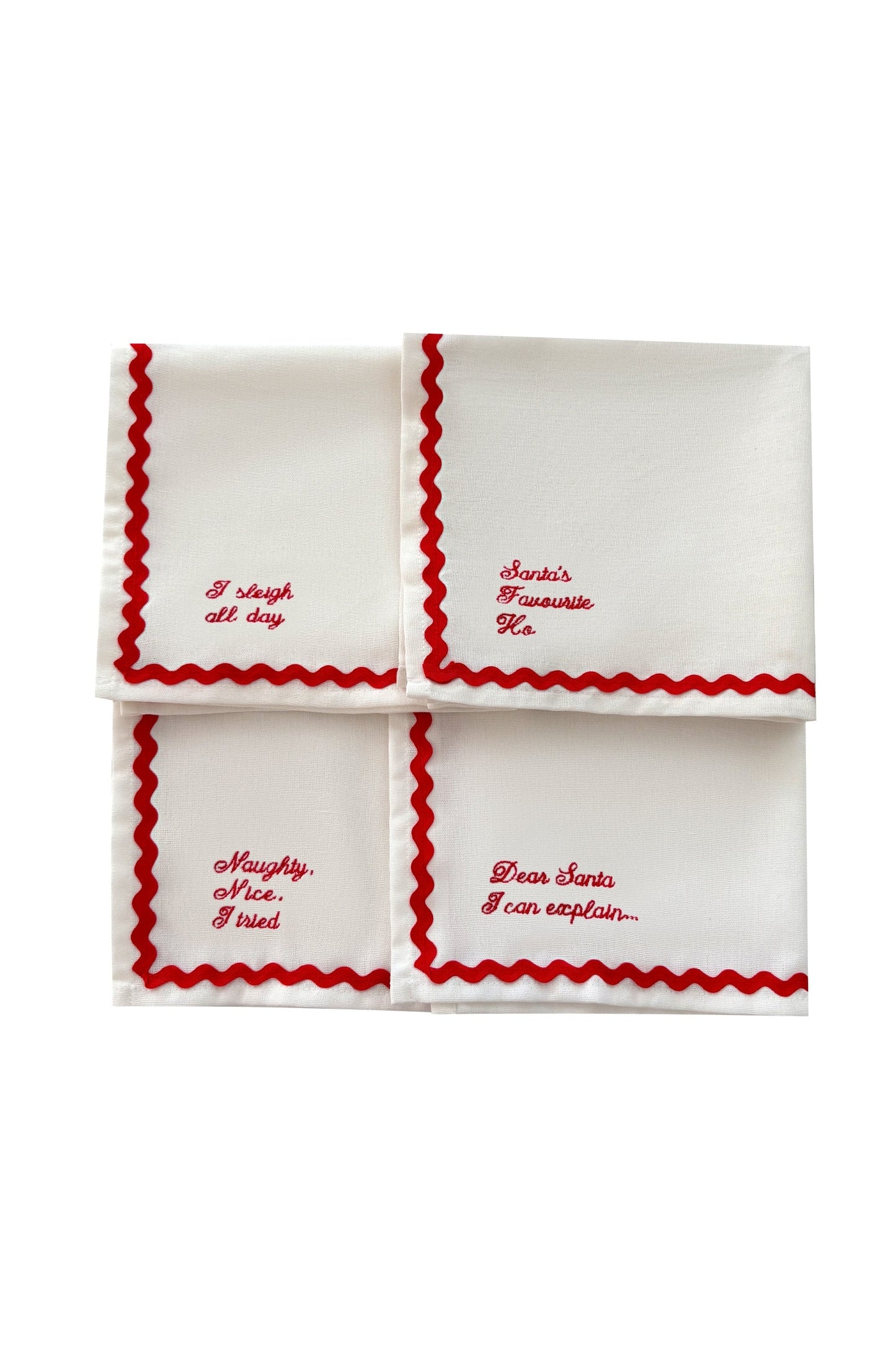 Christmas Cheeky Embroidered Sayings | Set 4