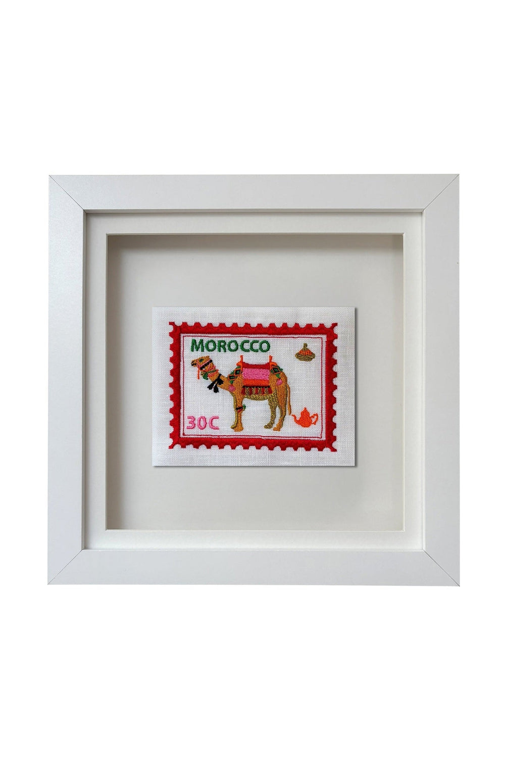 Morocco Inspired Postage Stamp Artwork