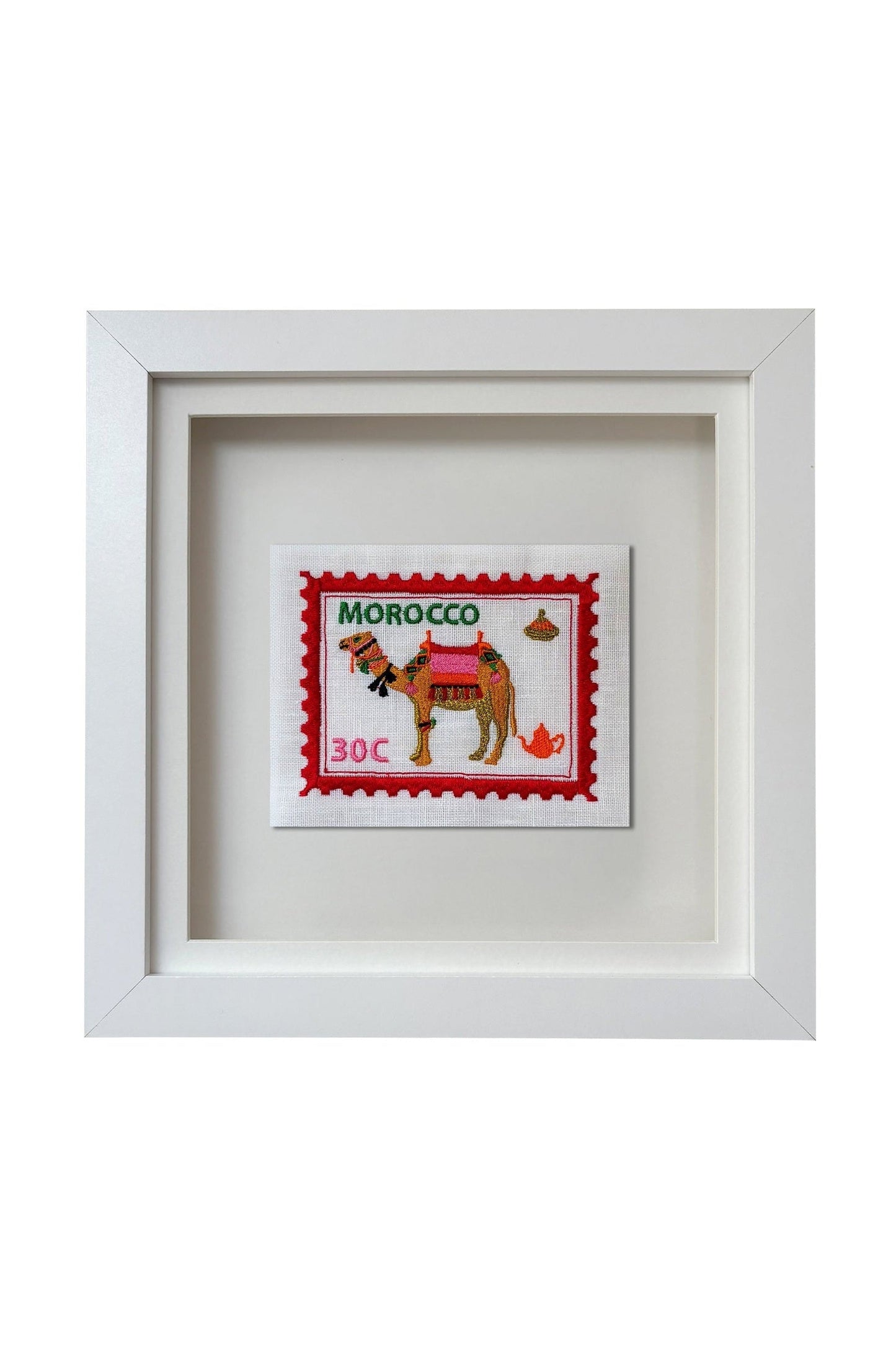 Morocco Inspired Postage Stamp Artwork