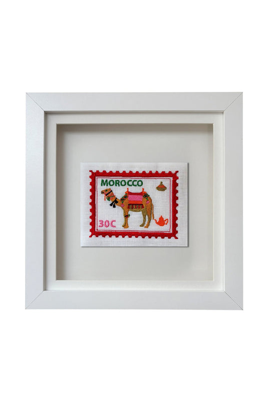 Morocco Inspired Postage Stamp Artwork