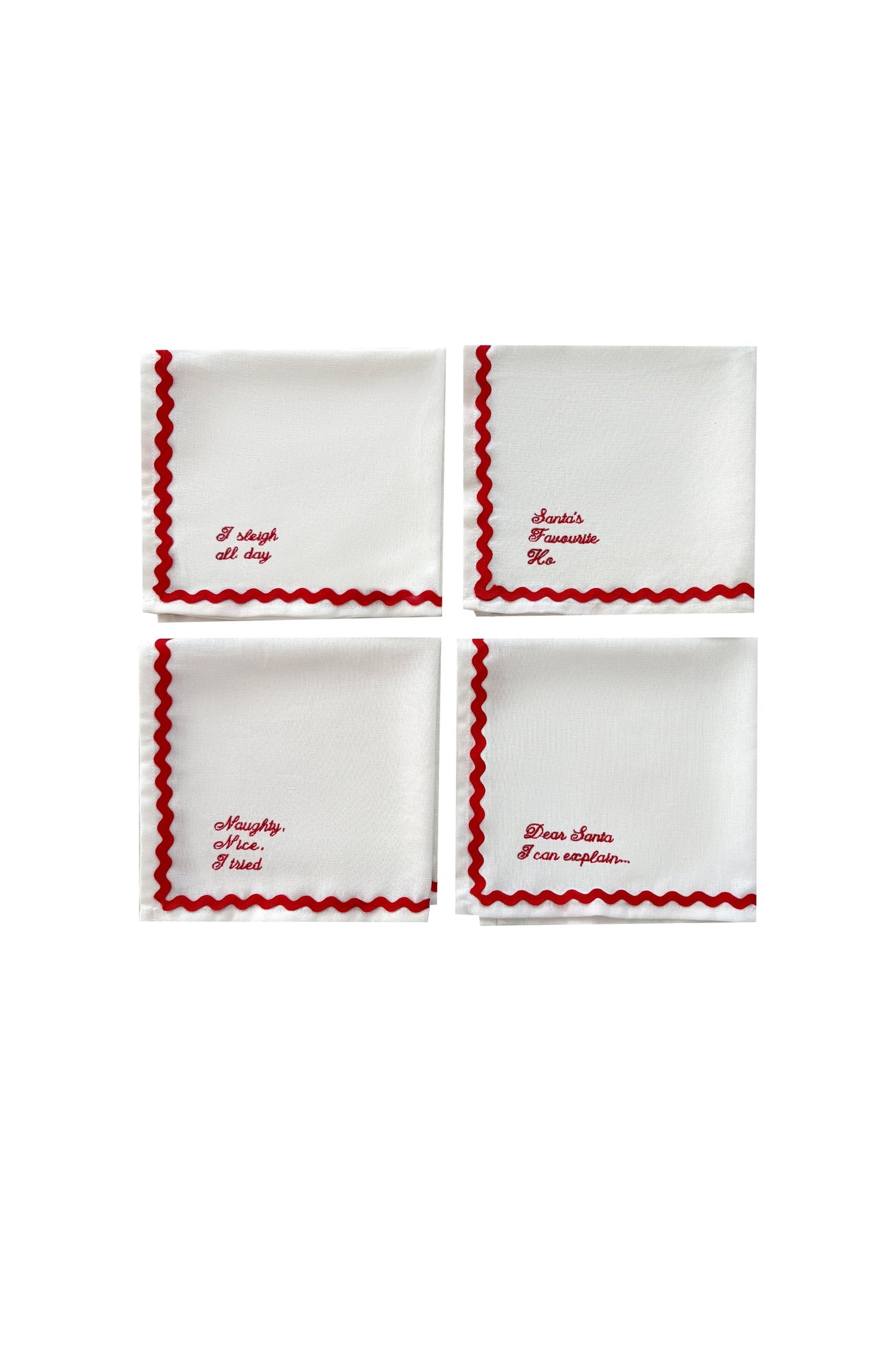 Christmas Cheeky Embroidered Sayings | Set 4