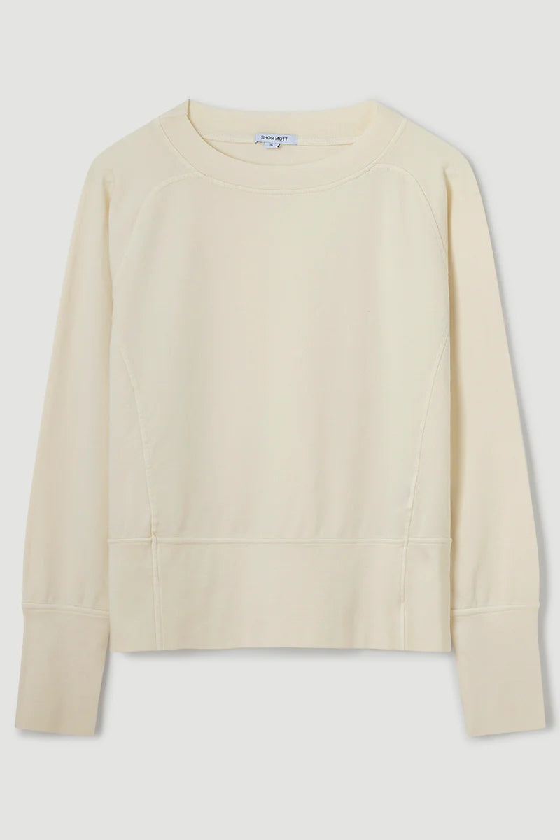 COTTON FLEECE SWEATSHIRT WITH RAGLAN SLEEVES
