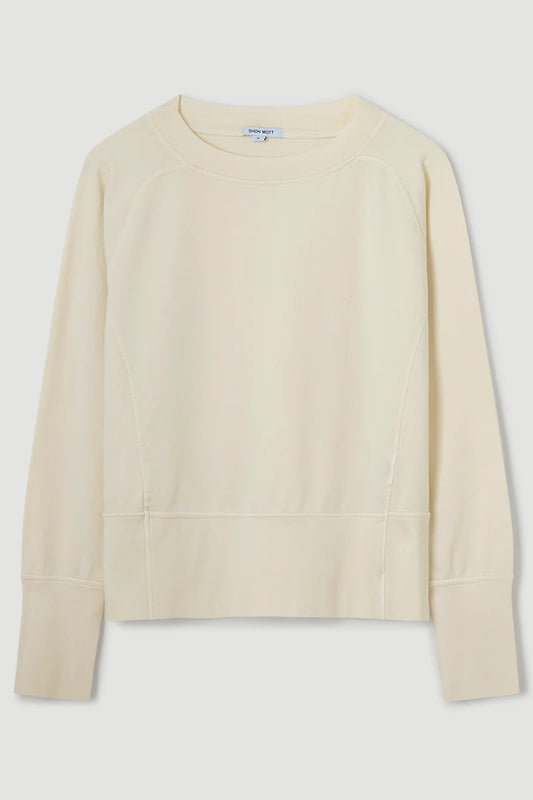 COTTON FLEECE SWEATSHIRT WITH RAGLAN SLEEVES