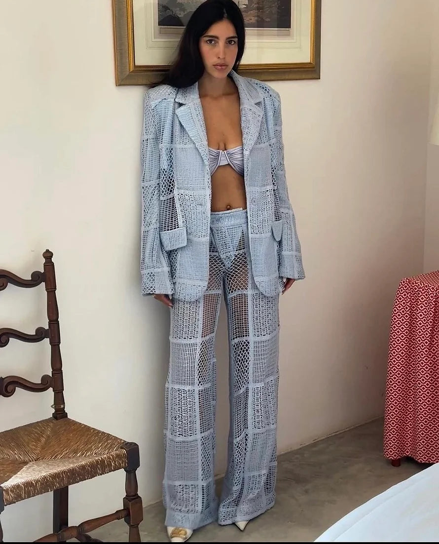 BOYFRIEND BLAZER - LIGHT BLUE