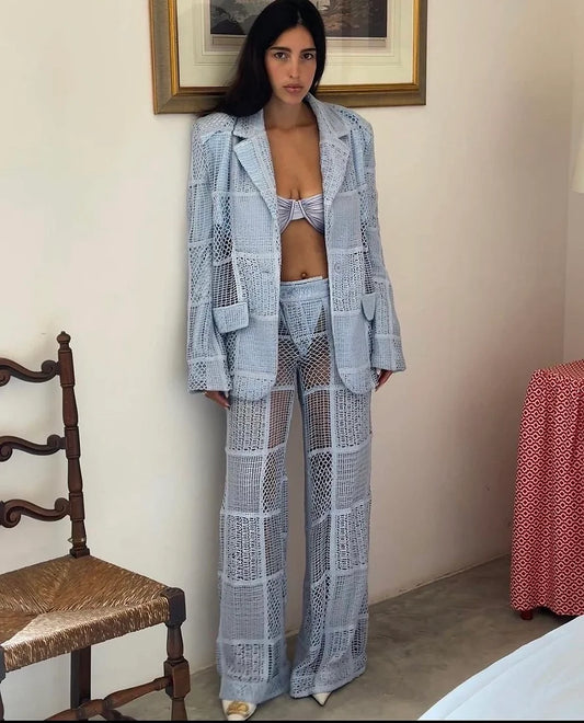 BOYFRIEND BLAZER - LIGHT BLUE