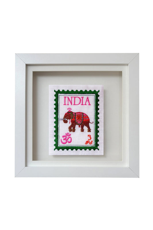India Inspired Postage Stamp Artwork