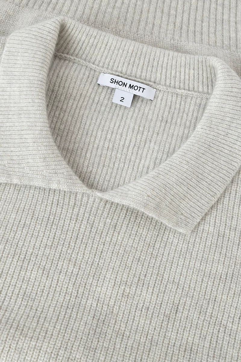 CASHMERE SWEATER WITH POLO NECK
