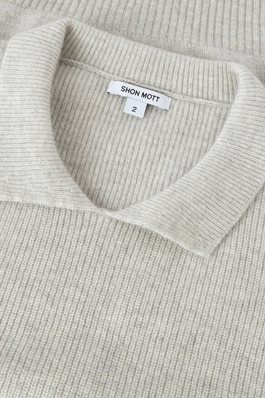CASHMERE SWEATER WITH POLO NECK