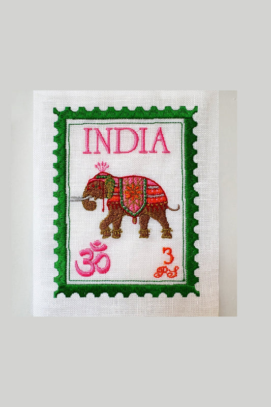 India Inspired Postage Stamp Artwork