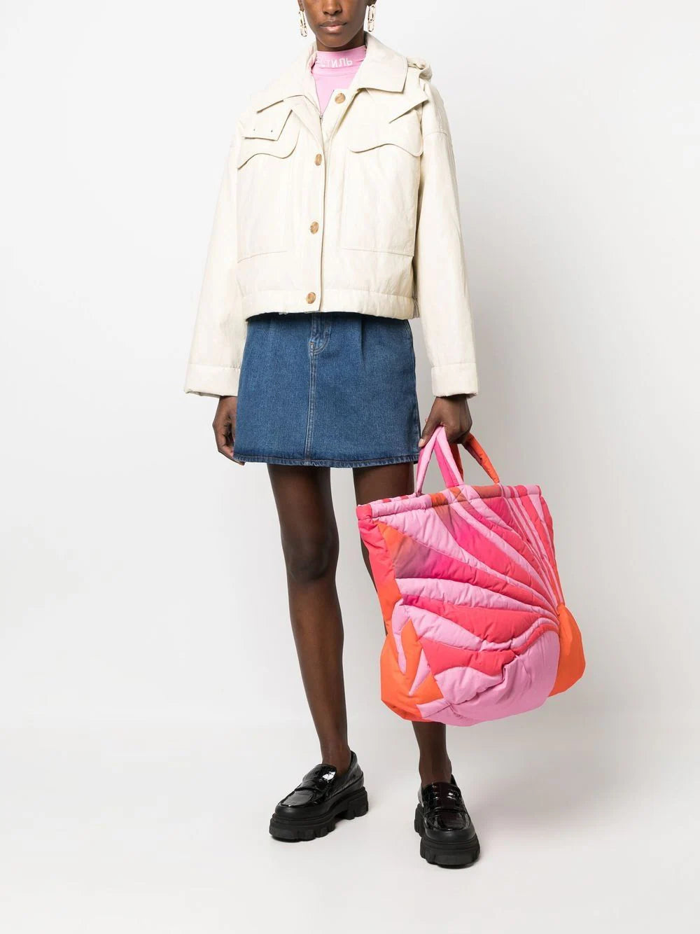 Sunset puffer tote bag