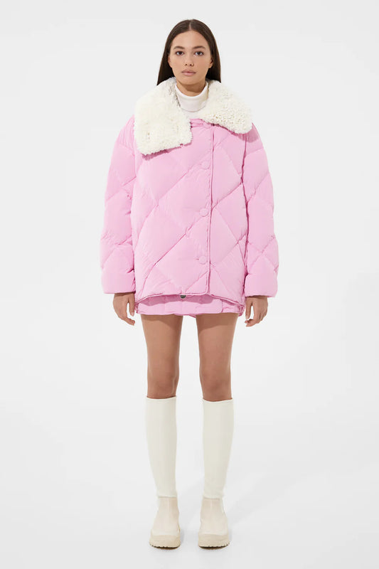 SHEARLING QUEEN JACKET POWDER PINK