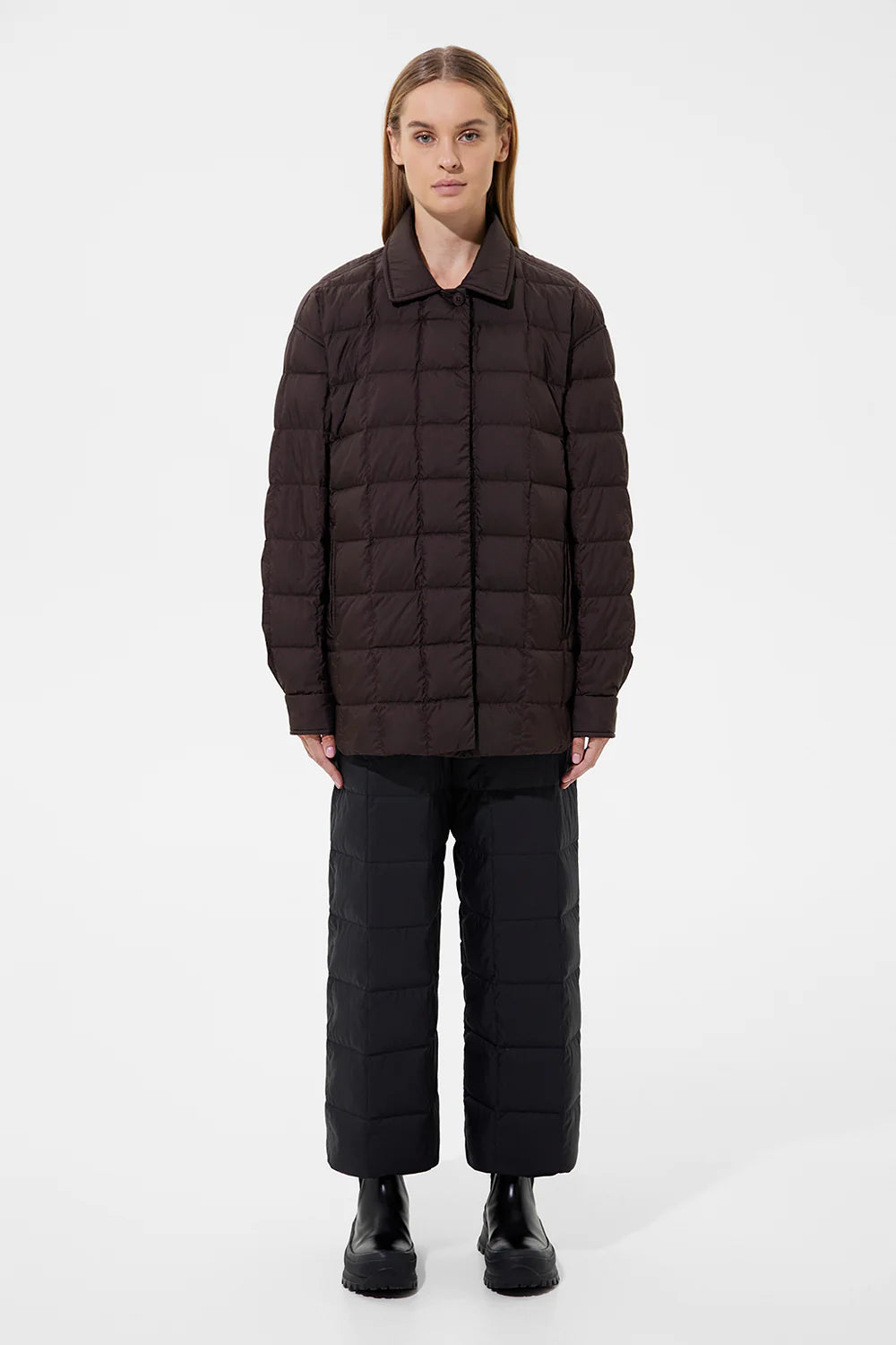 KALIK DOWN SHIRT MICRO BROWN
