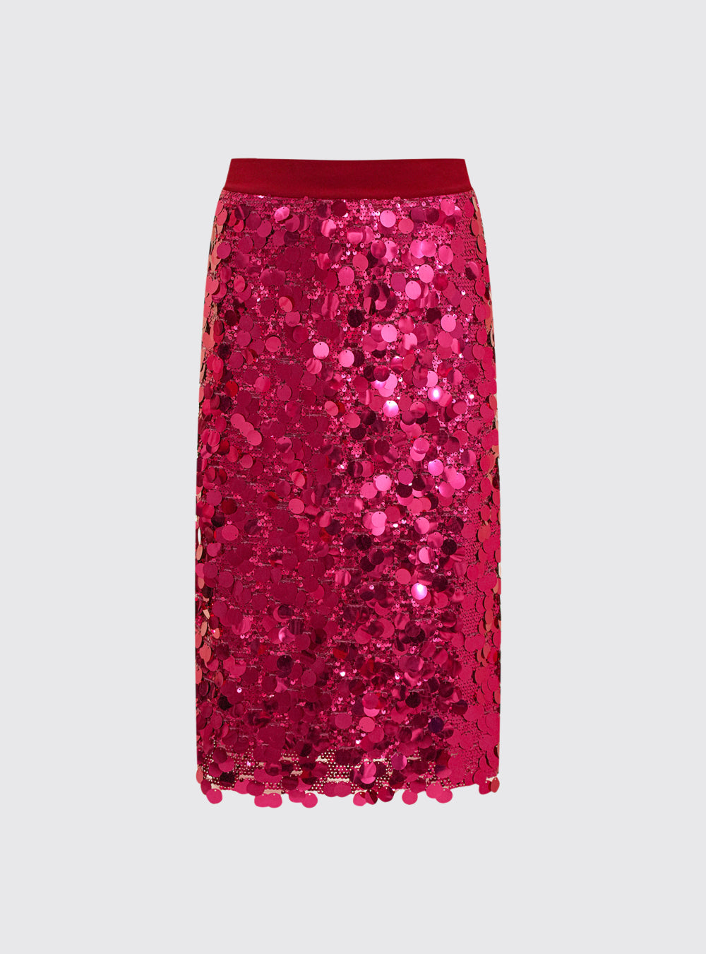 Neon Pink Sequins Skirt