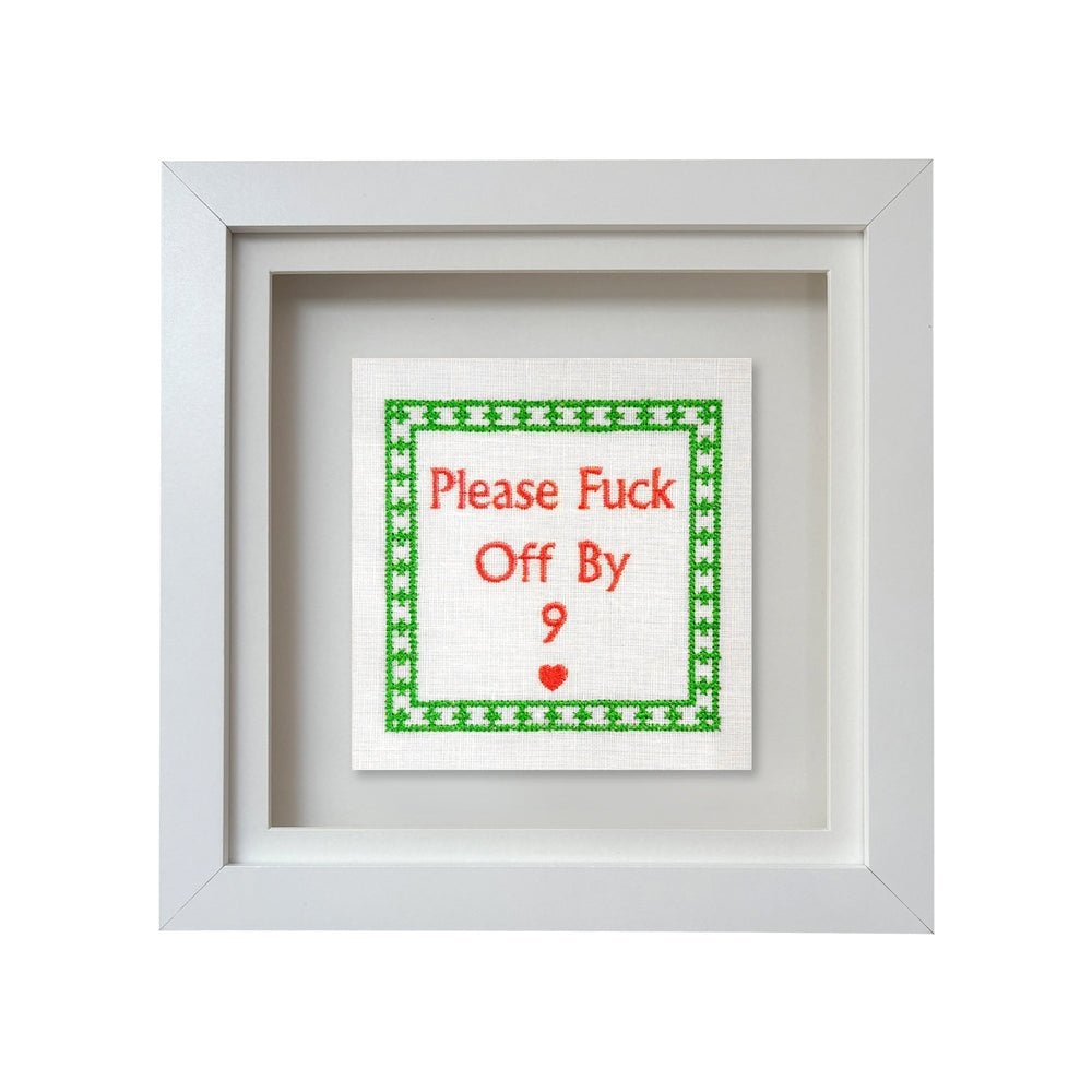 Embroidered Please Fuck Off By Nine Artwork
