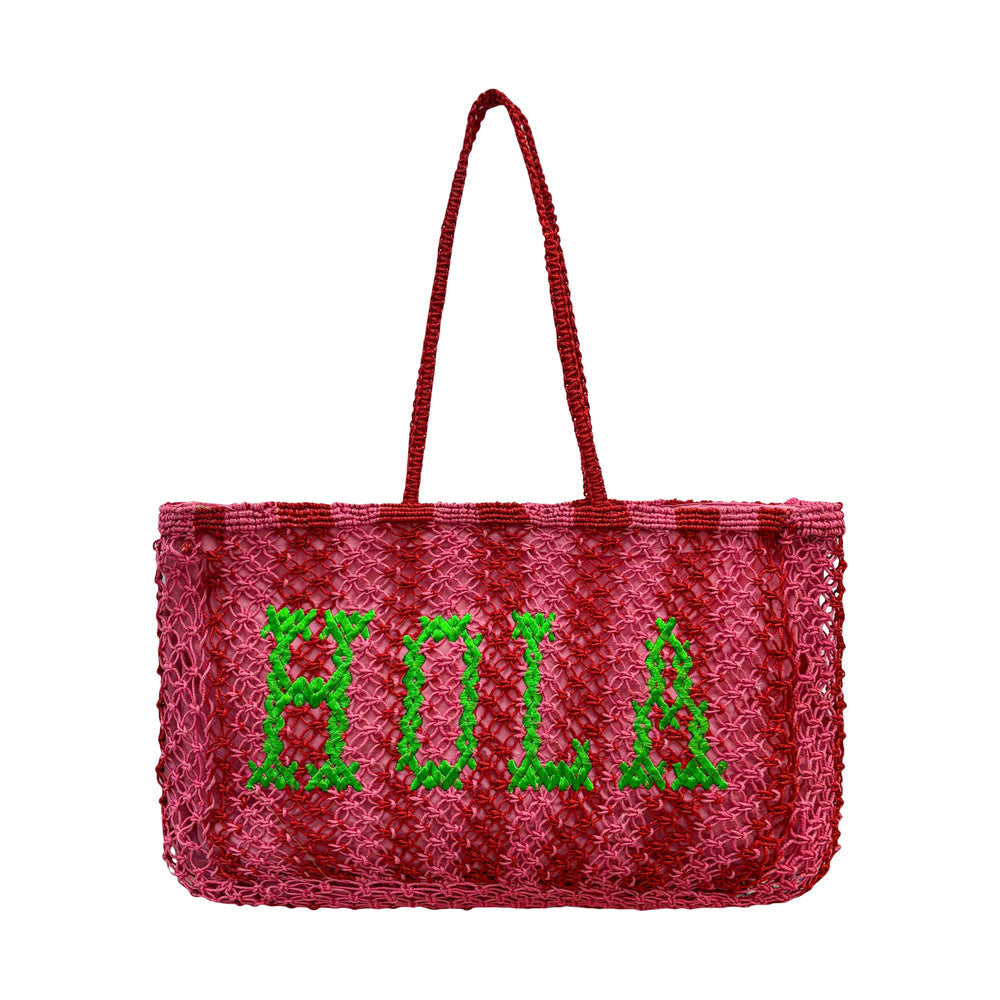 Hola Pink Jute Bag