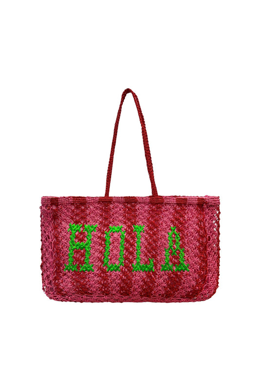 Hola Pink Jute Bag