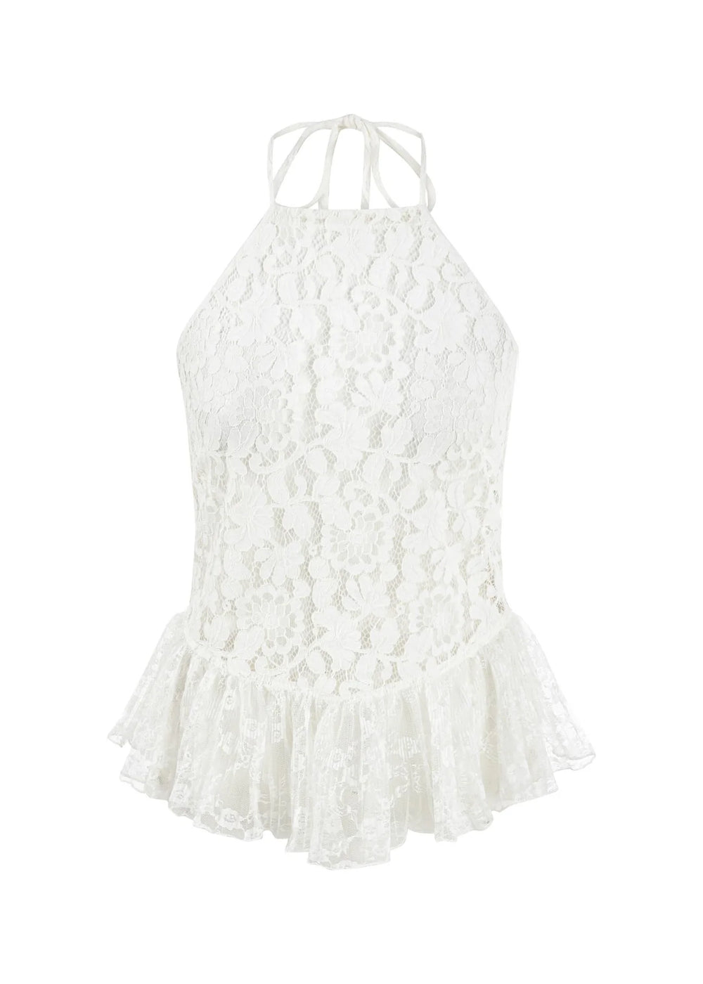 LACIA - Lace Top with Ruffles