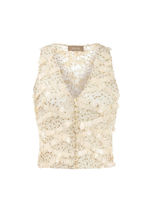 LARY - Sequined Crop Top