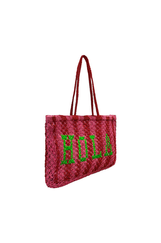 Hola Pink Jute Bag