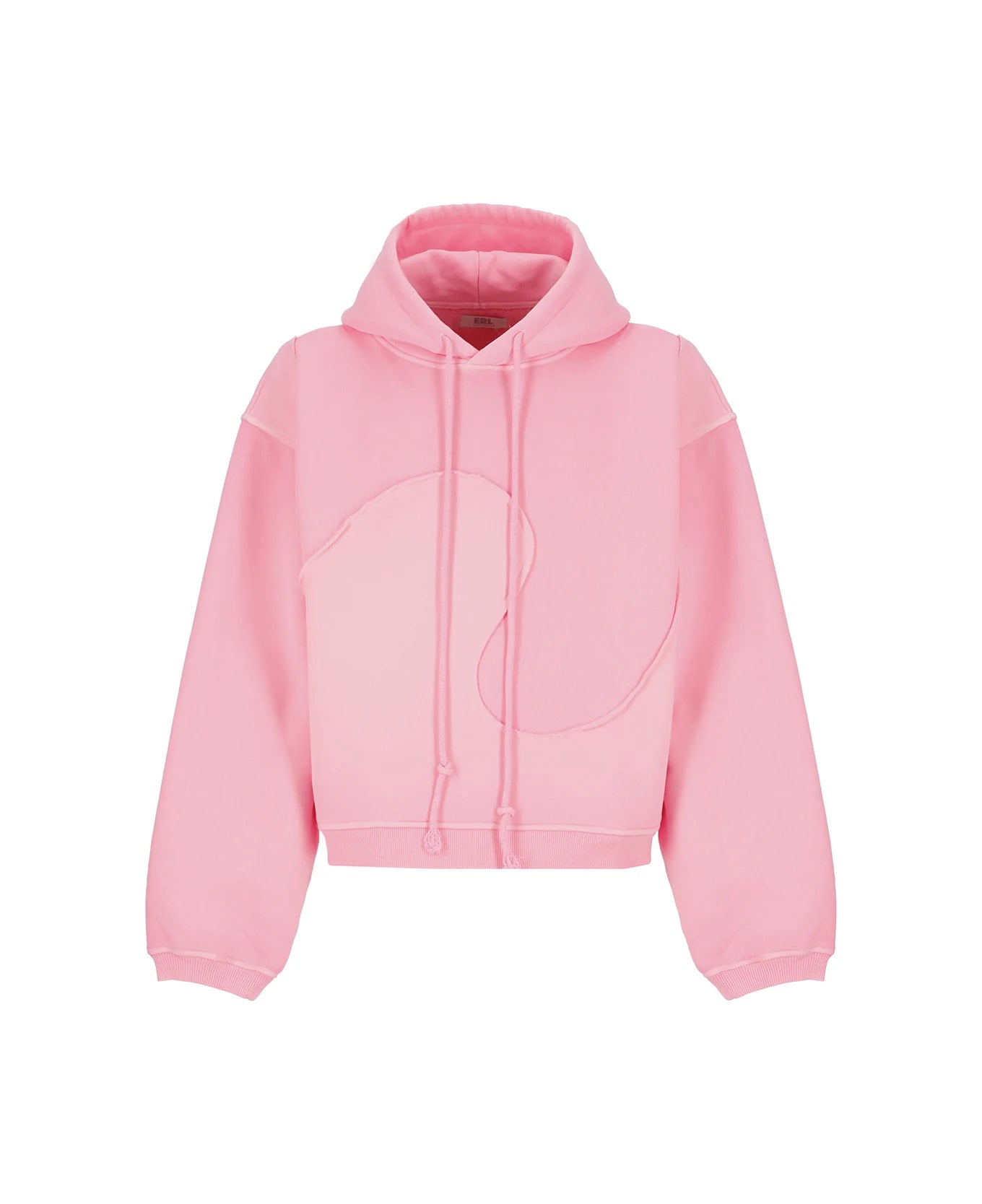 Pink Paneled Cotton Hoodie