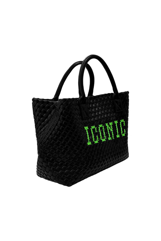 Lilly Loves Iconic Vegan Stitched Handbag with top handle and stitched detailing, made from eco-friendly vegan material.