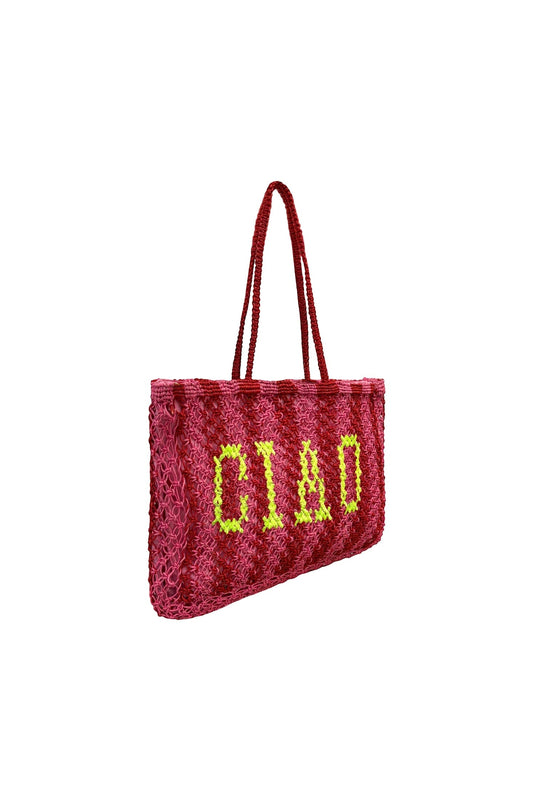 Ciao Pink Jute Bag