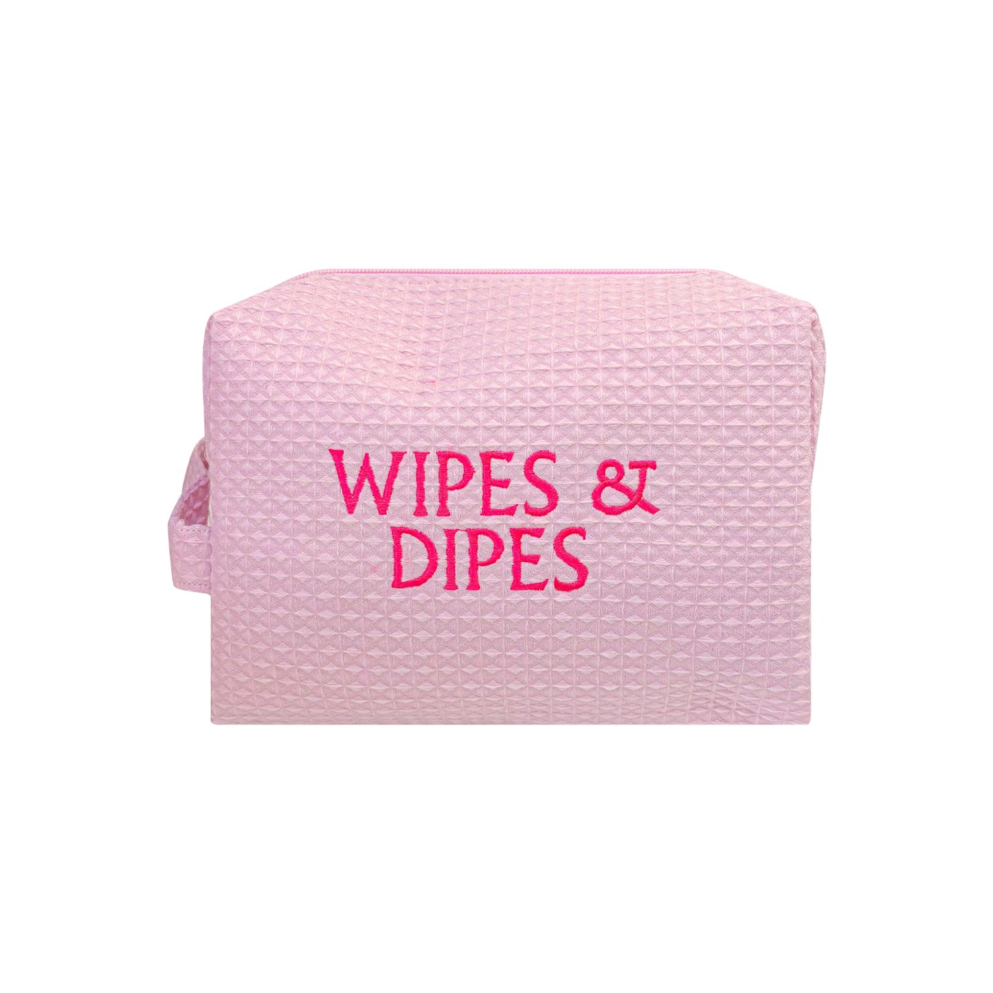 Pink Wipes & Dipes Waffle Bag