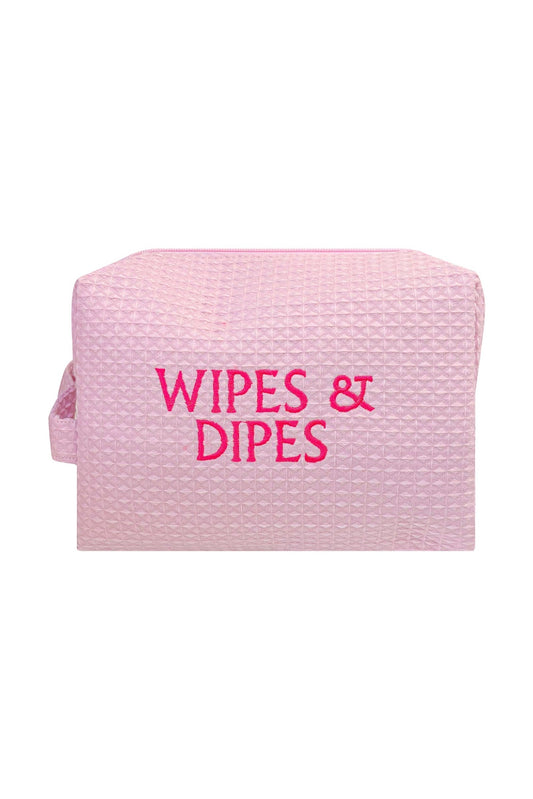 Pink Wipes & Dipes Waffle Bag