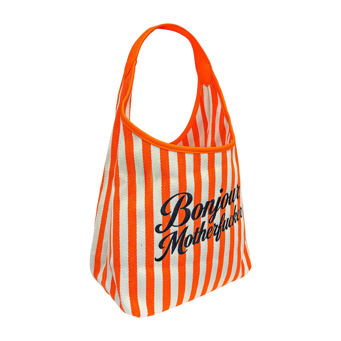 Orange Bonjour Motherfuckers Tote Bag