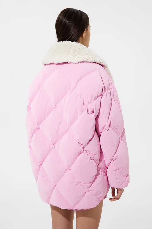 SHEARLING QUEEN JACKET POWDER PINK