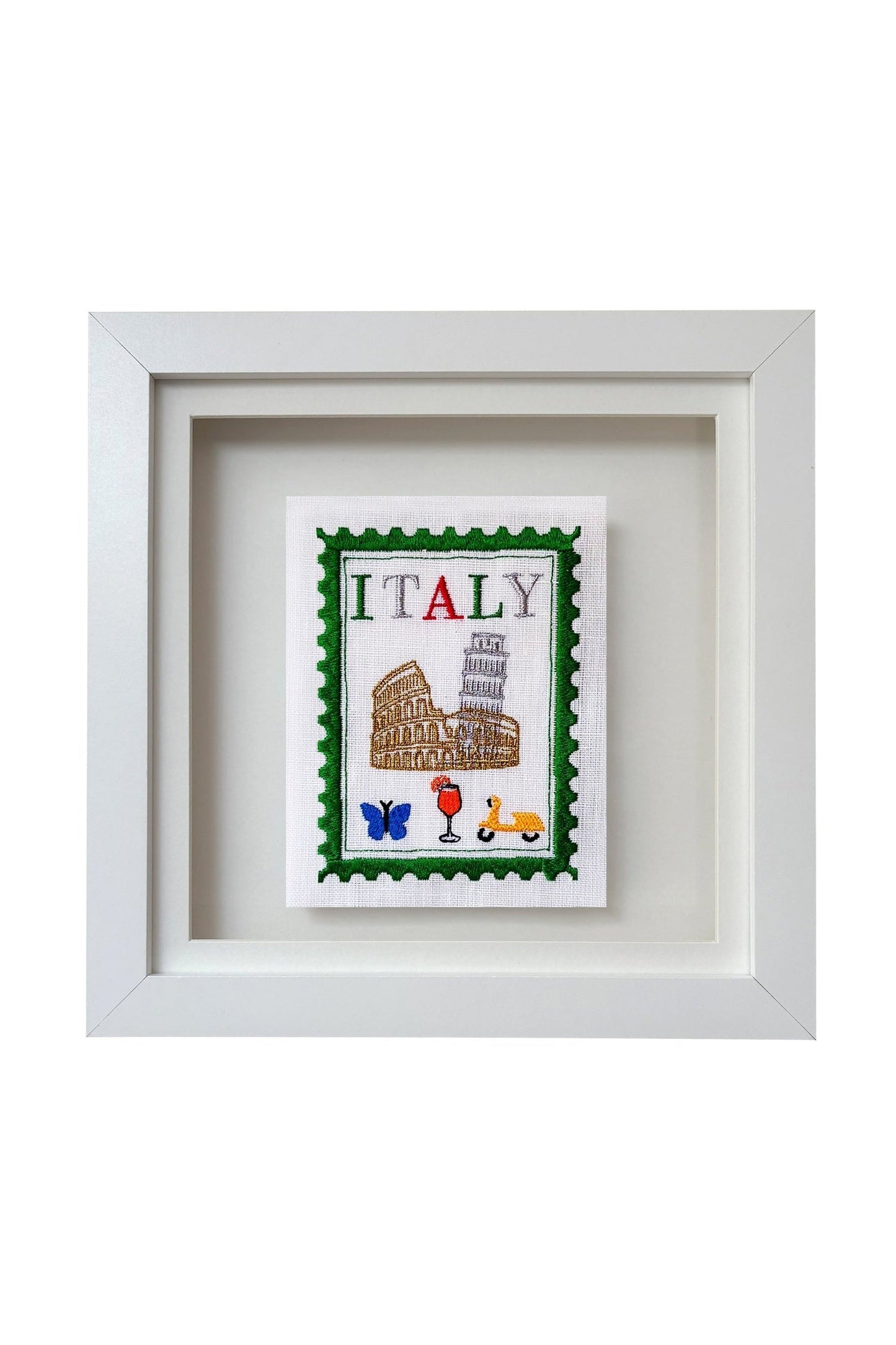 Italy Inspired Postage Stamp Artwork