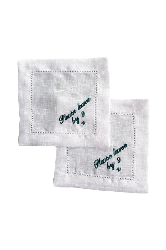Please Leave by 9 | Set of 4
