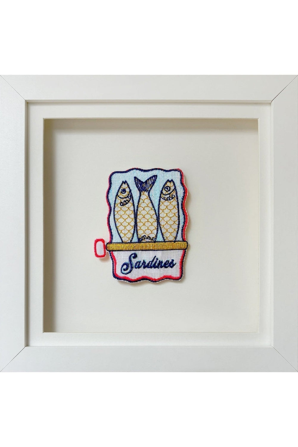 Sardines Embroidered Artwork