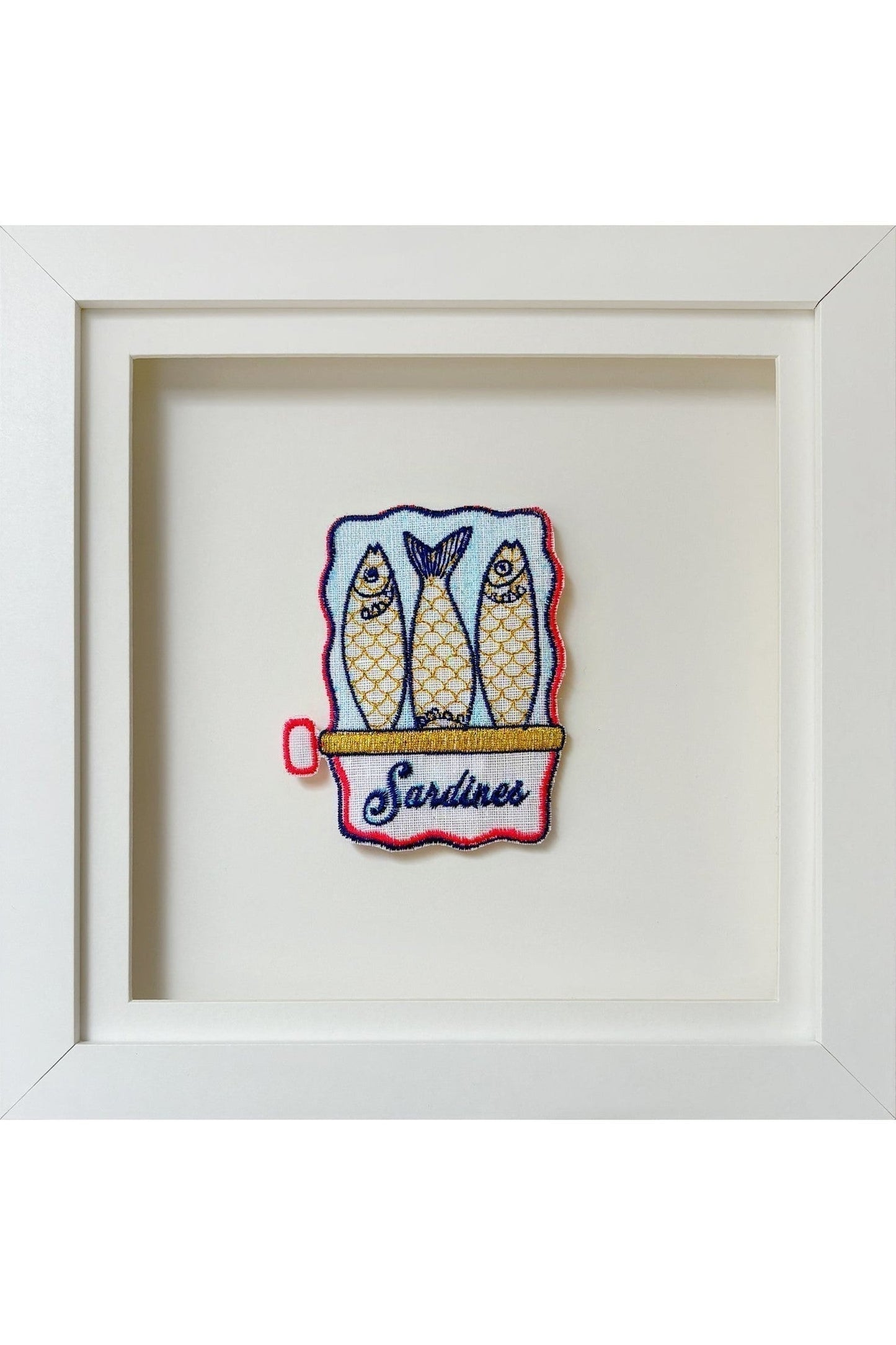 Sardines Embroidered Artwork