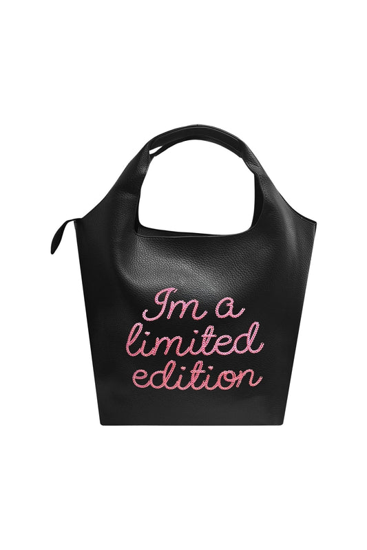 Lilly Loves black limited edition bucket handbag with sleek design and spacious interior, stylish for everyday use.