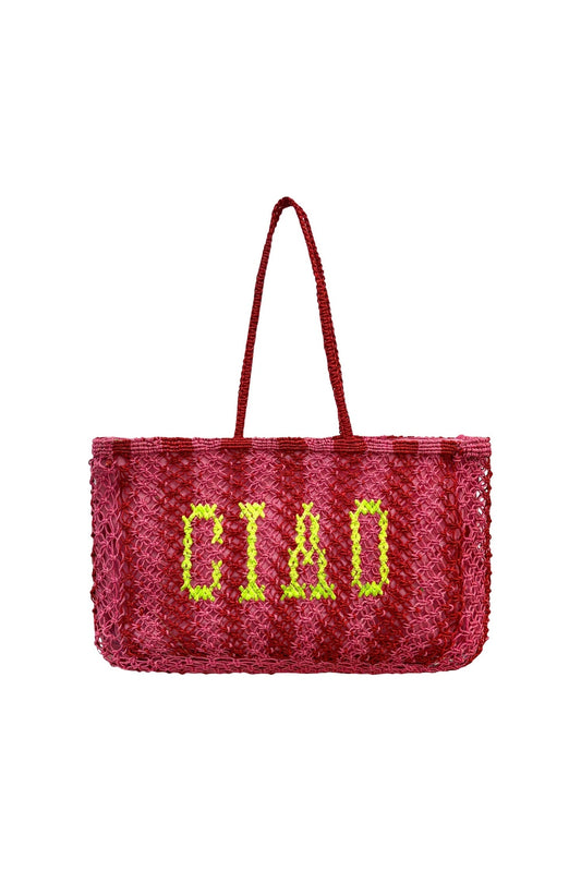 Ciao Pink Jute Bag