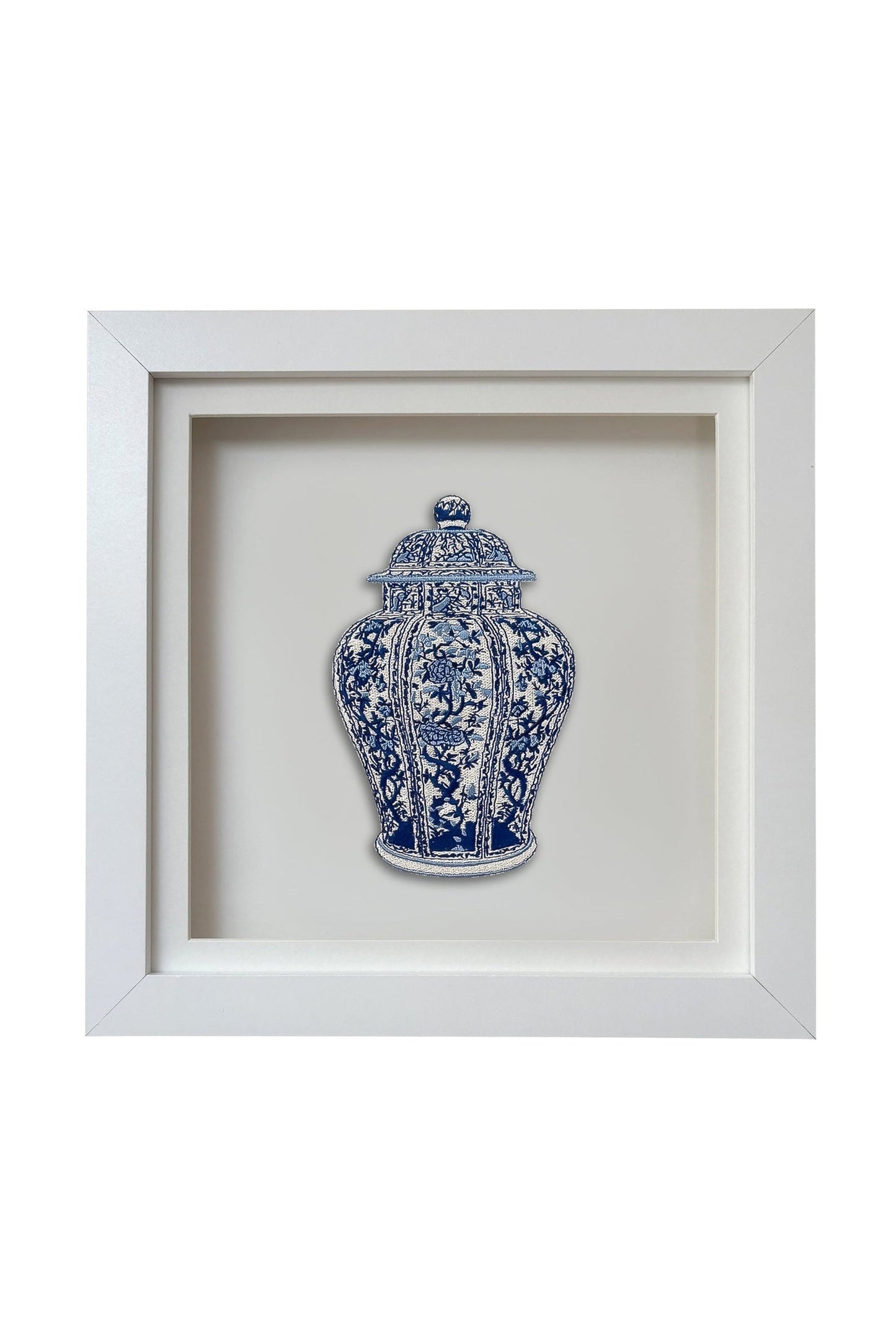 Ginger Jar #1 Embroidered Art Work
