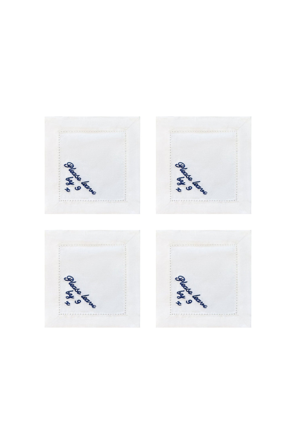 Please Leave by 9 Cocktail Napins Navy | Set of 4