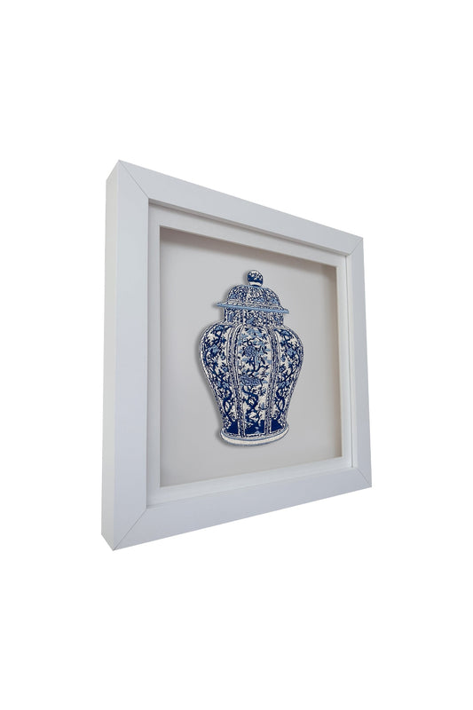 Ginger Jar #1 Embroidered Art Work