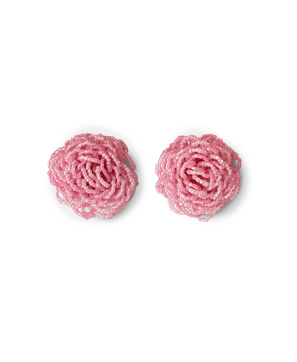 ROSE EARRINGS PINK