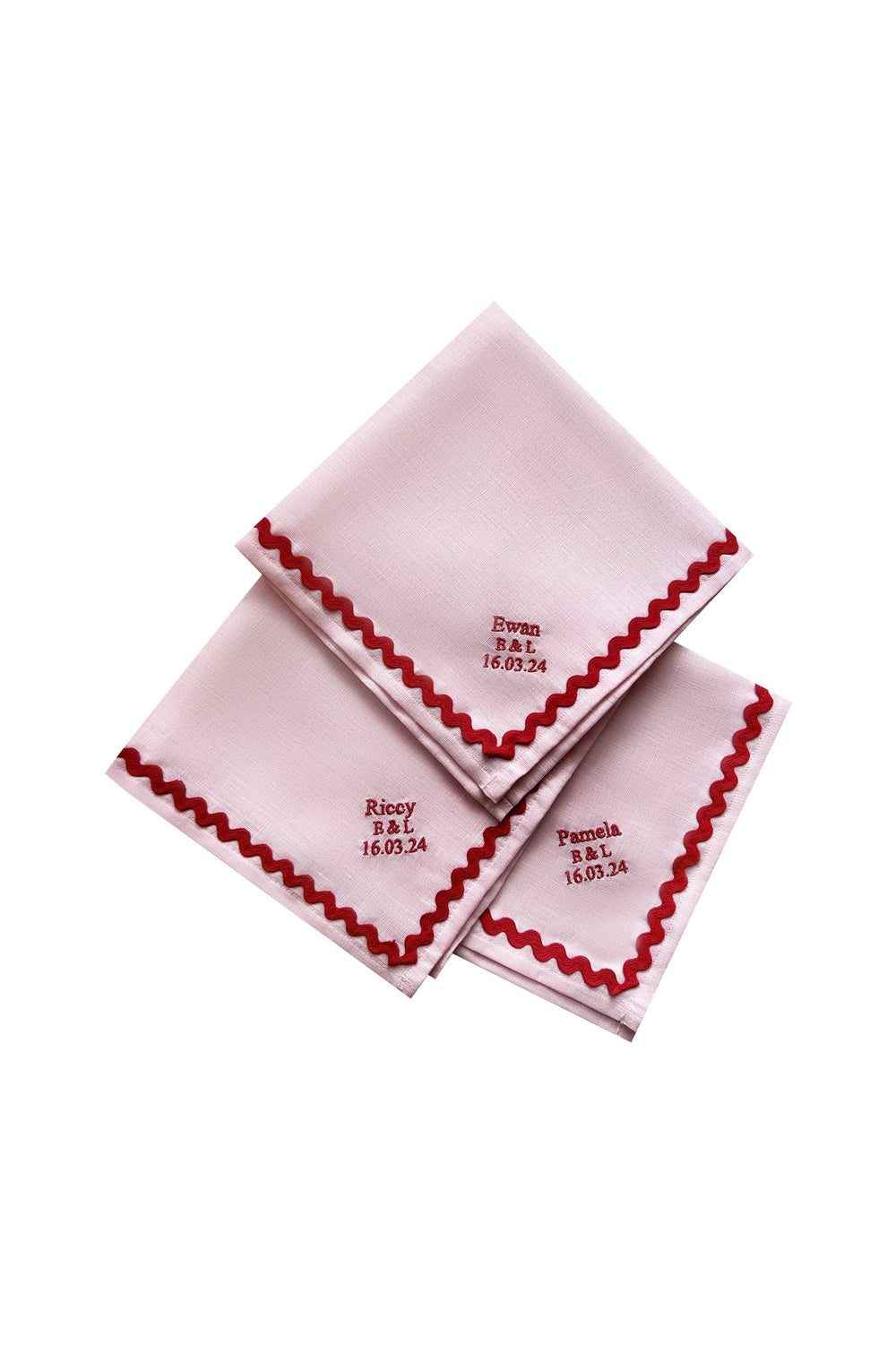 Wedding Ric Rac Napkins | Set 10