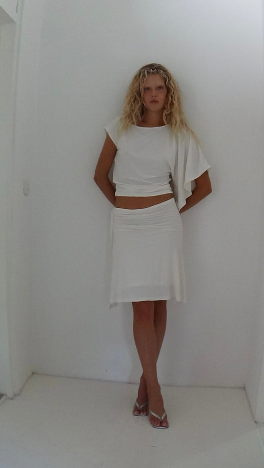 Gaia Skirt White