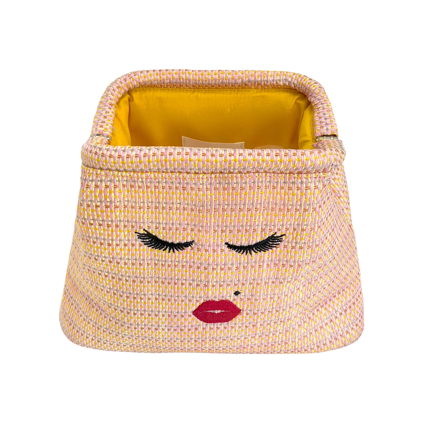 Lady Pink beach clutch pouch by Lilly Loves featuring a stylish, compact design perfect for carrying essentials at the beach and into the evening