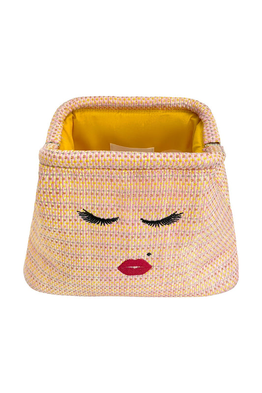 Lady Pink beach clutch pouch by Lilly Loves featuring a stylish, compact design perfect for carrying essentials at the beach and into the evening